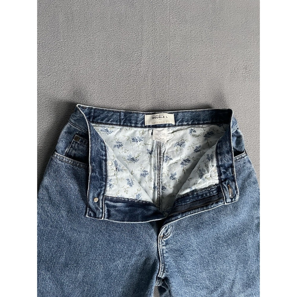 VTG L.L.Bean Jeans Womens 10 T Blue Double L Relaxed Fit High Rise Cotton 29x33
